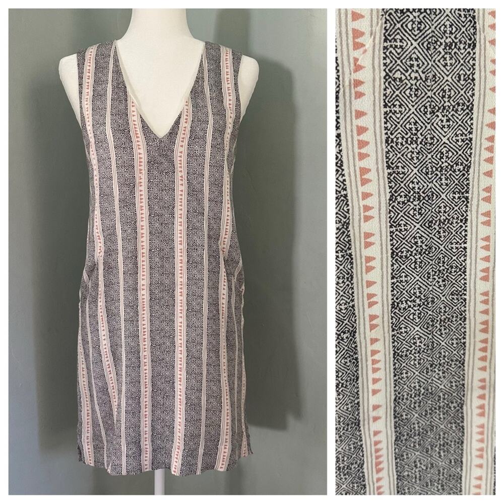 Gentle Fawn Striped Slip Dress,‎ Aztec, Geometric, Pockets, 100% Viscose, Medium